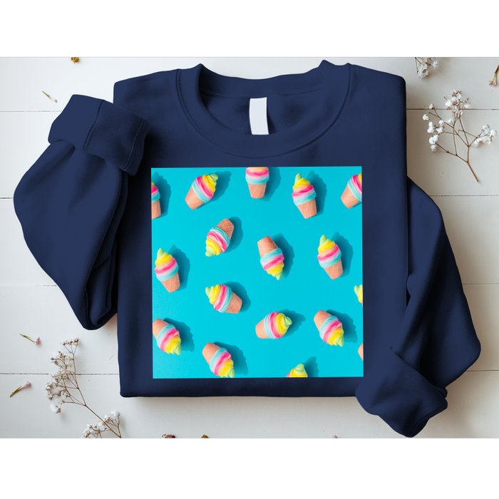 Colorful Ice Cream Pattern Sweatshirt