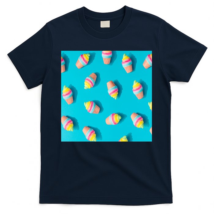 Colorful Ice Cream Pattern T-Shirt