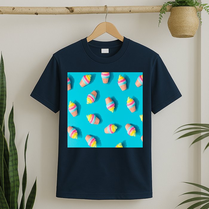 Colorful Ice Cream Pattern T-Shirt