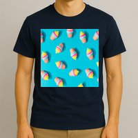 Colorful Ice Cream Pattern T-Shirt