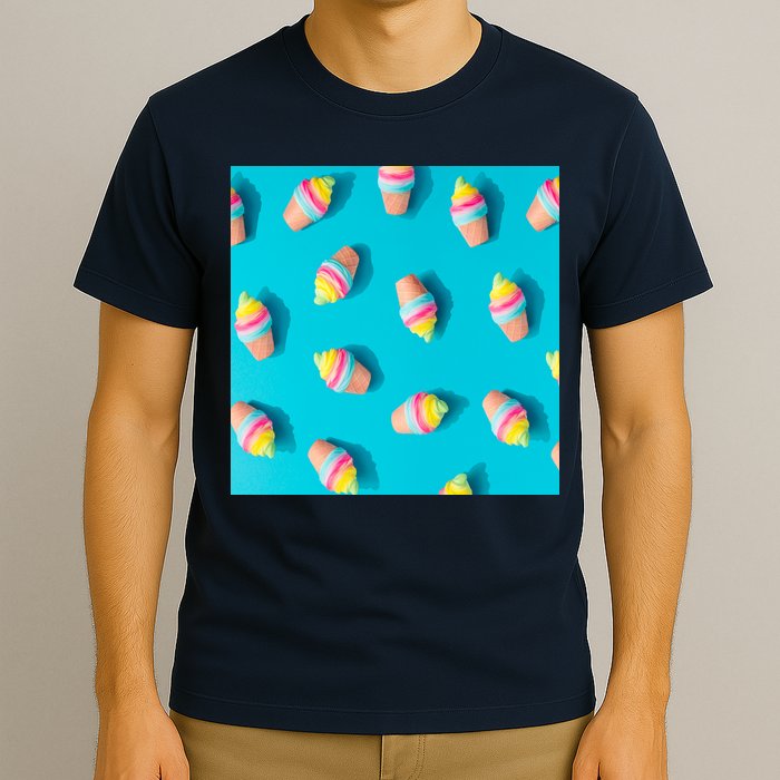 Colorful Ice Cream Pattern T-Shirt