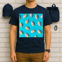 Colorful Ice Cream Pattern T-Shirt