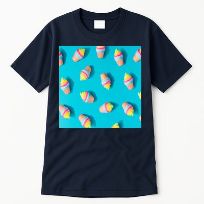 Colorful Ice Cream Pattern Tall T-Shirt