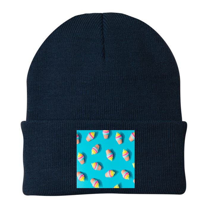 Colorful Ice Cream Pattern Knit Cap Winter Beanie