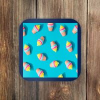 Colorful Ice Cream Pattern Coaster