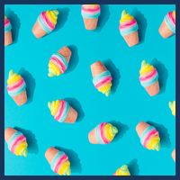 Colorful Ice Cream Pattern Mousepad
