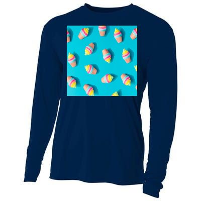 Colorful Ice Cream Pattern Cooling Performance Long Sleeve Crew