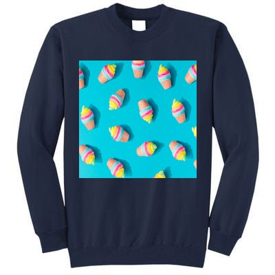 Colorful Ice Cream Pattern Tall Sweatshirt