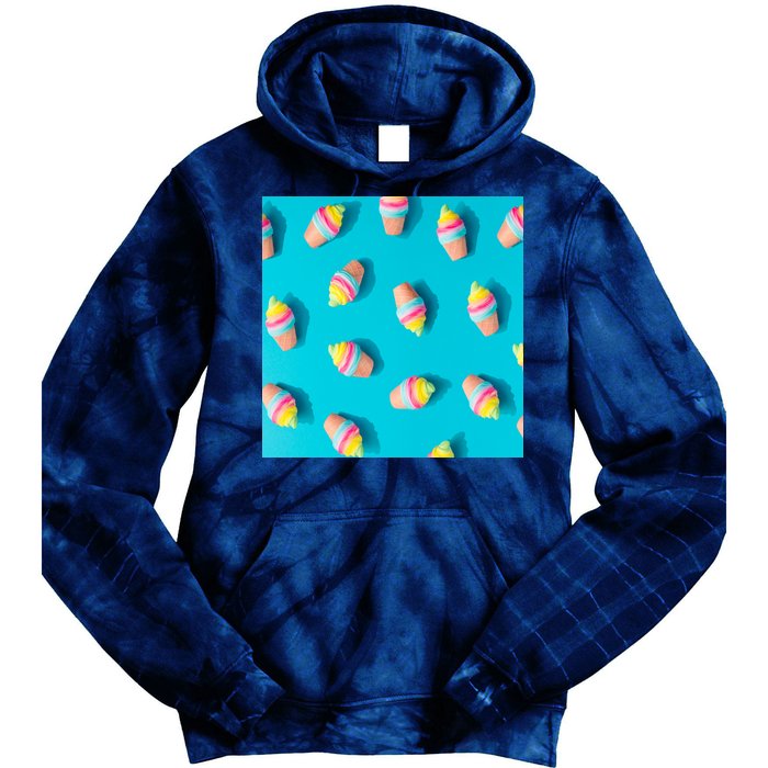 Colorful Ice Cream Pattern Tie Dye Hoodie