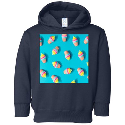 Colorful Ice Cream Pattern Toddler Hoodie