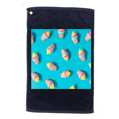 Colorful Ice Cream Pattern Golf Towel