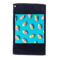 Colorful Ice Cream Pattern Golf Towel