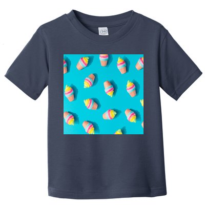 Colorful Ice Cream Pattern Toddler T-Shirt