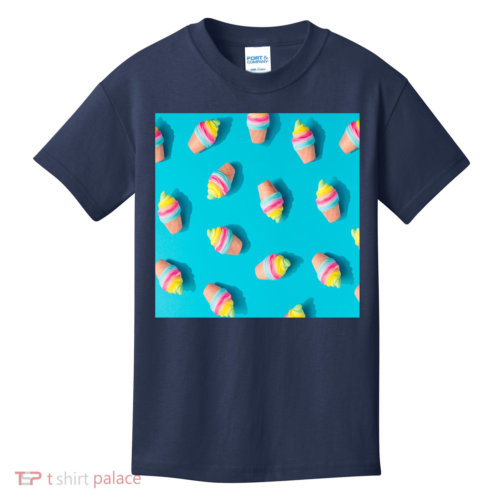 Colorful Ice Cream Pattern Kids T-Shirt