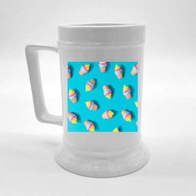 Colorful Ice Cream Pattern Beer Stein