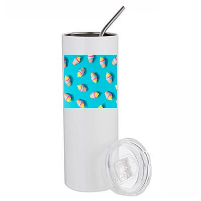 Colorful Ice Cream Pattern Stainless Steel Tumbler