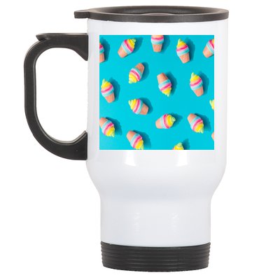 Colorful Ice Cream Pattern Stainless Steel Travel Mug