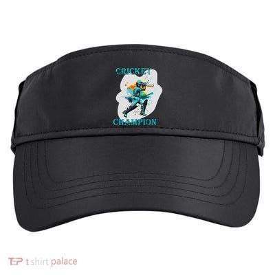 Cute Inspirational Cricket Sport Motif Cricket Champion Design Adult Drive Performance Visor