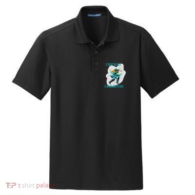 Cute Inspirational Cricket Sport Motif Cricket Champion Design Dry Zone Grid Polo