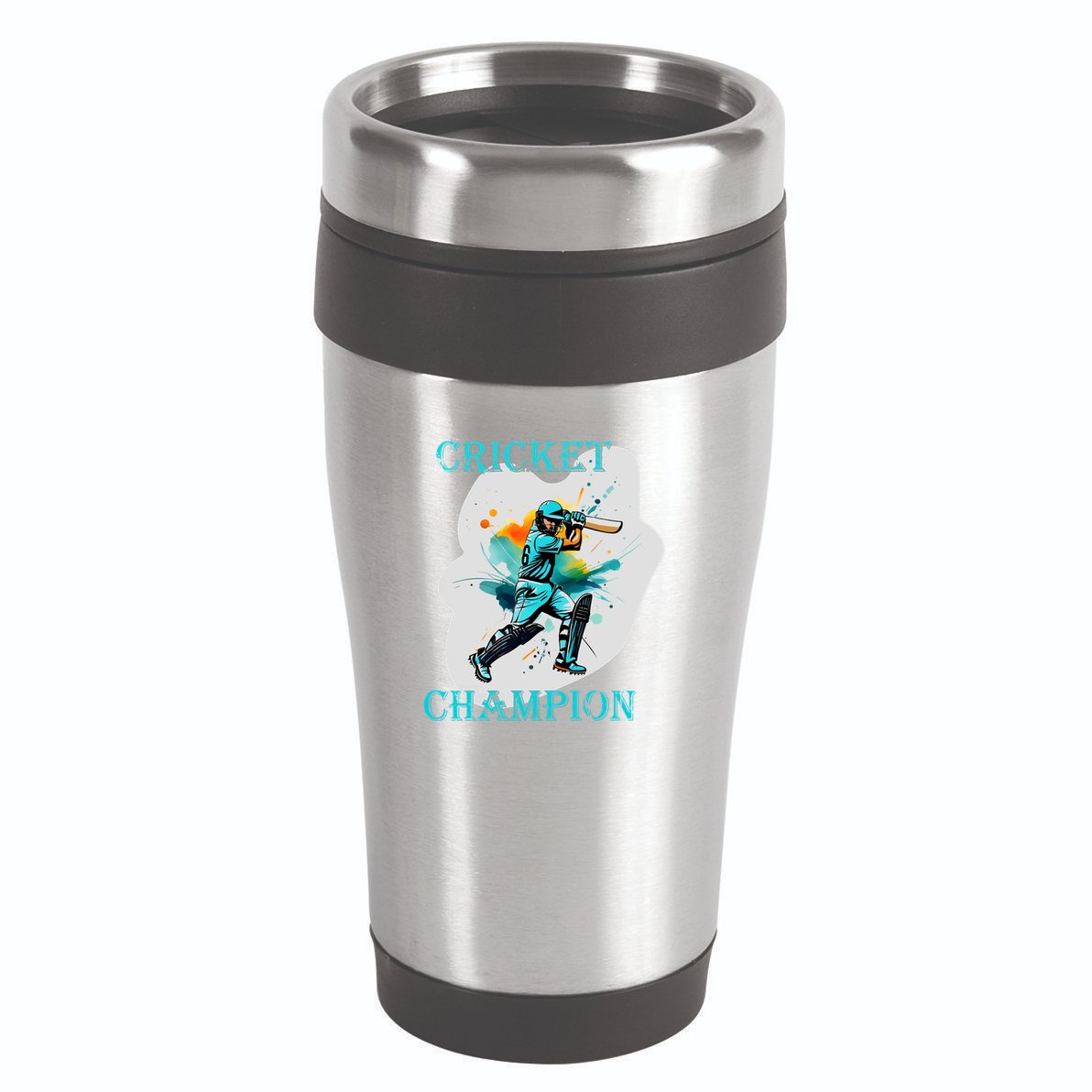 Cute Inspirational Cricket Sport Motif Cricket Champion Design 16oz Travel Tumbler