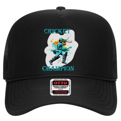 Cute Inspirational Cricket Sport Motif Cricket Champion Design Trucker Hat