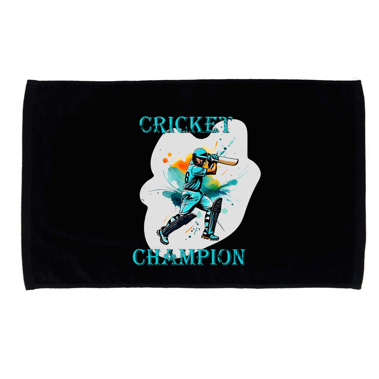 Cute Inspirational Cricket Sport Motif Cricket Champion Design Microfiber Hand Towel