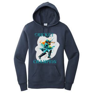 Cute Inspirational Cricket Sport Motif Cricket Champion Design Women's Pullover Hoodie