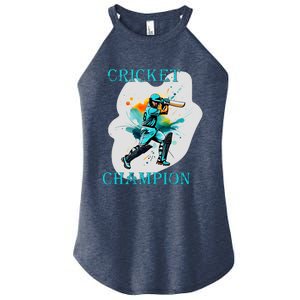 Cute Inspirational Cricket Sport Motif Cricket Champion Design Women's Perfect Tri Rocker Tank