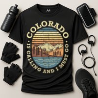 Colorado Is Calling And I Must Go Retro Performance Shirt