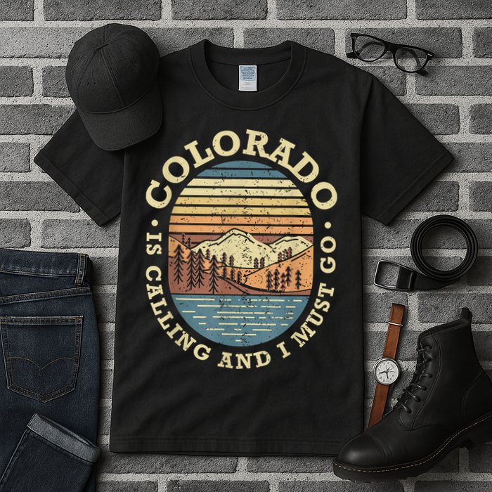 Colorado Is Calling And I Must Go Retro Tall T-Shirt