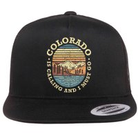 Colorado Is Calling And I Must Go Retro Flatbill Hat