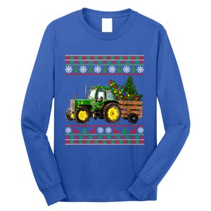 Christmas Is Coming Farmers Santa Claus Reindeer Tractor Cool Gift Long Sleeve Shirt