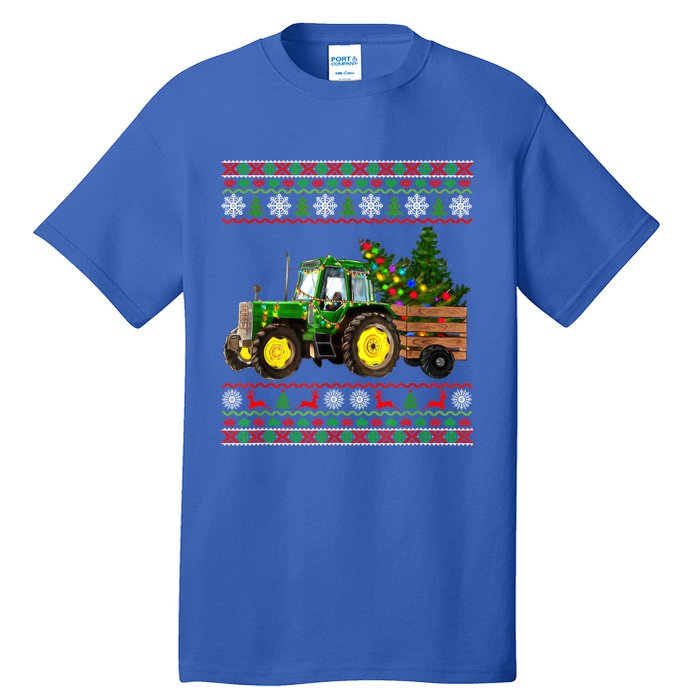 Christmas Is Coming Farmers Santa Claus Reindeer Tractor Cool Gift Tall T-Shirt