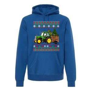 Christmas Is Coming Farmers Santa Claus Reindeer Tractor Cool Gift Premium Hoodie