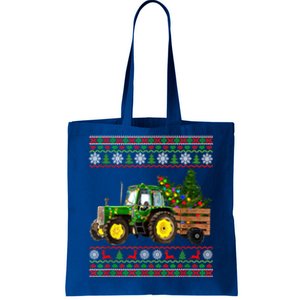 Christmas Is Coming Farmers Santa Claus Reindeer Tractor Cool Gift Tote Bag