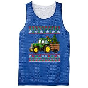 Christmas Is Coming Farmers Santa Claus Reindeer Tractor Cool Gift Mesh Reversible Basketball Jersey Tank