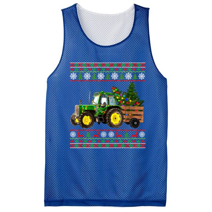 Christmas Is Coming Farmers Santa Claus Reindeer Tractor Cool Gift Mesh Reversible Basketball Jersey Tank