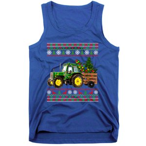 Christmas Is Coming Farmers Santa Claus Reindeer Tractor Cool Gift Tank Top