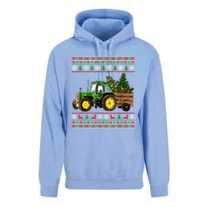 Christmas Is Coming Farmers Santa Claus Reindeer Tractor Cool Gift Unisex Surf Hoodie