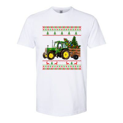 Christmas Is Coming Farmers Santa Claus Reindeer Tractor Cool Gift Softstyle CVC T-Shirt