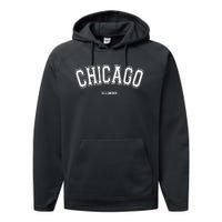 Chicago Illinois Performance Fleece Hoodie