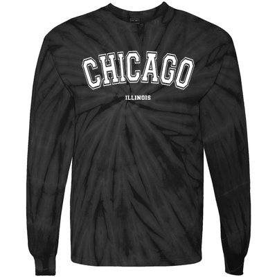 Chicago Illinois Tie-Dye Long Sleeve Shirt