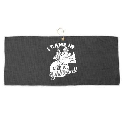 Cute I Came In Like A Butterball Thanksgiving Turkey Costume Great Gift Large Microfiber Waffle Golf Towel