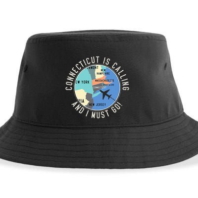 Connecticut Is Calling And I Must Go Connecticut State Sustainable Bucket Hat