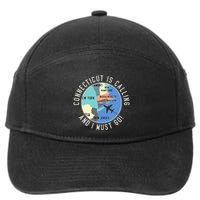 Connecticut Is Calling And I Must Go Connecticut State 7-Panel Snapback Hat