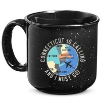 Connecticut Is Calling And I Must Go Connecticut State 15oz Campfire Ceramic Mug