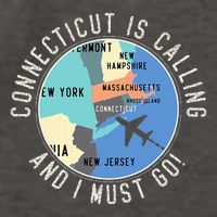 Connecticut Is Calling And I Must Go Connecticut State Vector Backpack