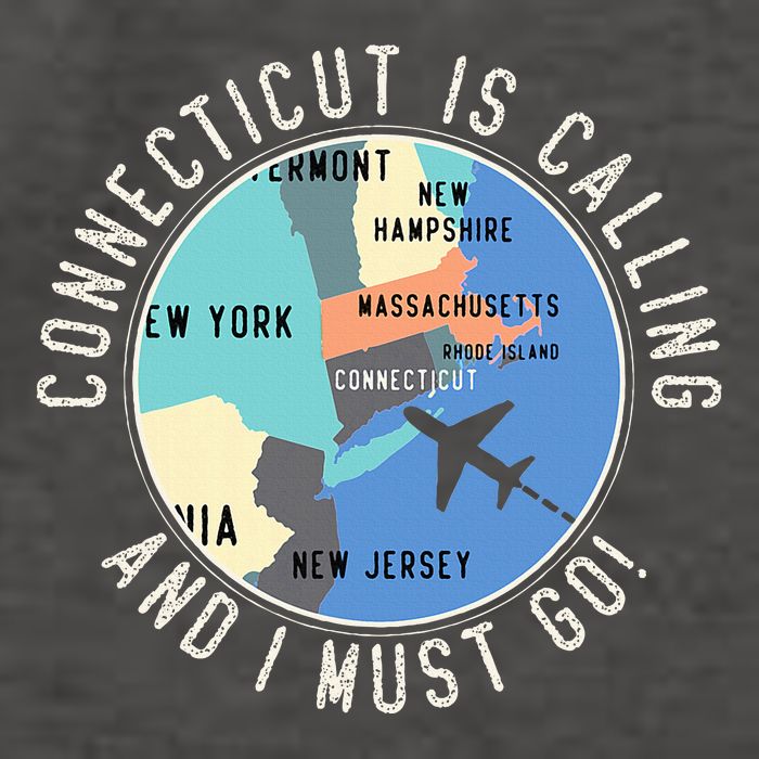 Connecticut Is Calling And I Must Go Connecticut State Vector Backpack
