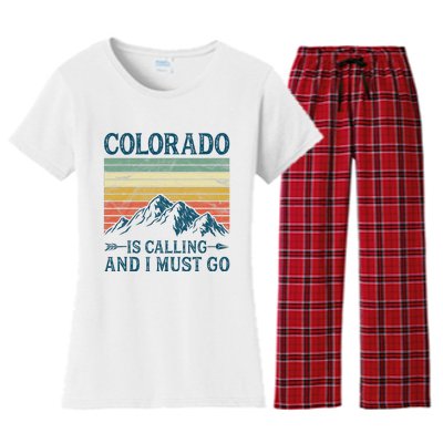 Colorado Is Calling And I Must Go Women's Flannel Pajama Set