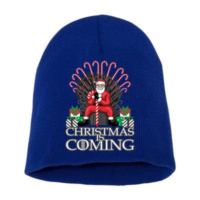 Christmas Is Coming Gift Xmas Santa Claus Meaningful Gift Short Acrylic Beanie